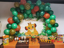 Green Leaves Cartoon Lion King Backdrop Boys Happy 1st Birthday Party Backgrounds for Photo Studio Customized