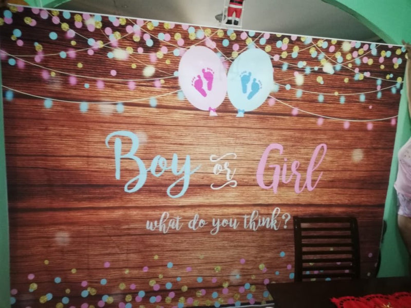 gender reveal backdrop for photography party decoration banner boy or girl photo background studio computer printed