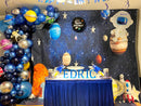 1st Birthday Party Photography Background Space Astronaut Rocket Astronomy Planet Galaxy Child Backdrop Photo Studio