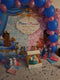 Fondo de celebración real para revelación de género, telón de fondo para fotografía de fiesta de bienvenida de Príncipe o princesa, fondo azul o rosa