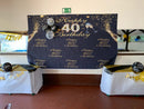 Vinyle photographie fond or noir paillettes femmes luxe dame 40th anniversaire fête talons hauts décor toile de fond Photo Studio 