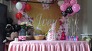 Customized Cartoon Photography Backdrops Pink Minnie Mouse Birthday Party Backdrop Decor Photo Booth Background