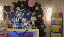 Let's Glow Background For Photo Glow in The Dark Birthday Banner Backdrop Laser Neon Splatter Paint Photo Background