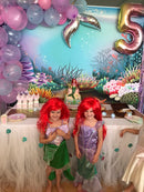 Ariel Mermaid photography Background Underwater Theme Little Mermaid Birthday Party Baby Shower Shiny Fish Decor Backdrop Photo Studio