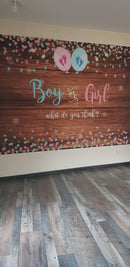 gender reveal backdrop for photography party decoration banner boy or girl photo background studio computer printed