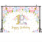 unicorn-themed-1st-birthday-party-photo-background-rainbow-glitter-stars-flower-photography-backdrops-cake-table-banner