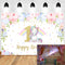 unicorn-themed-1st-birthday-party-photo-background-rainbow-glitter-stars-flower-photography-backdrops-cake-table-banner