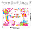 Unicorn Themed Birthday Party Decorations Backdrop Rainbow Unicorn Happy Birthday Party Banner Children Background Photocall