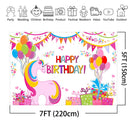 Decoraciones para fiesta de cumpleaños con temática de unicornio, telón de fondo, cartel para fiesta de feliz cumpleaños, unicornio arcoíris, Fondo para sesión fotográfica para niños