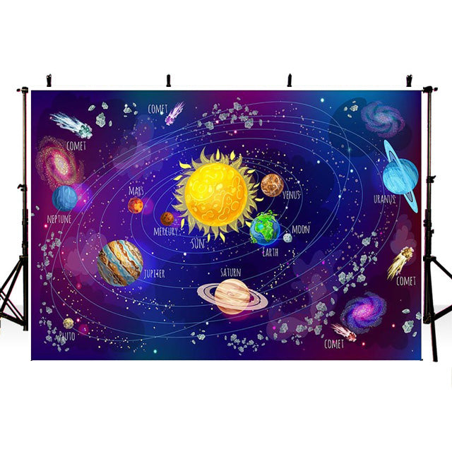 Universe Galaxy Space Backdrops Birthday Party Decoration Native Galaxy Background Photo Booth Nebula Astronomy Planets Backdrop