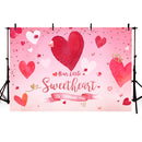 Valentine backdrop for photography Valentine's Day background for photo studio Red Heart Backdrops Pink Heart Sweetheart newborn