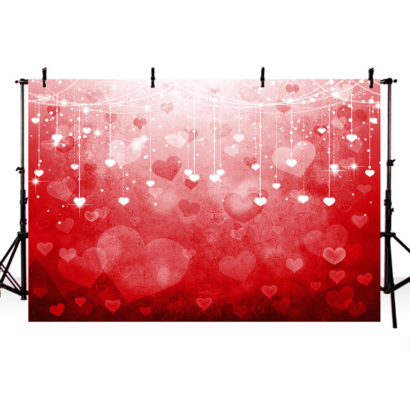 Fondo de fotografía del Día de San Valentín fondo de retrato de corazón rojo para estudio fotográfico 14 de febrero Sparkle Sweetheart Valentine 