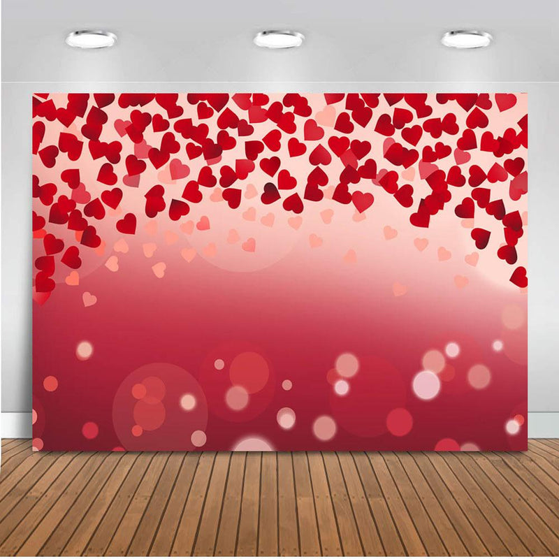 Valentine backdrop red heart background for photo booth stduio bokeh happy birthday theme backdrops newborn baby party decor