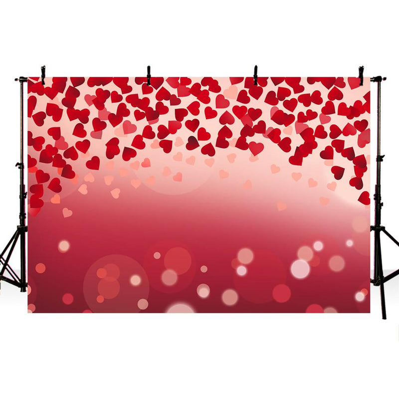 Valentine backdrop red heart background for photo booth stduio bokeh happy birthday theme backdrops newborn baby party decor