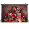 Valentine's Day Backdrop Brick Wall Photography Romantic Wedding Red Rose Love Background Decoration Couple Portrait Photo Shoot