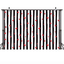 Valentine's Day Backdrop for Photography Red Heart Black White Stripes Wedding Photo Background for Photo Studio Supplies Props Photocall