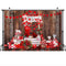 Fond de saint-valentin pour la photographie XOXO baisers, arrière-plan de Portrait, fleurs de roses rouges, amour de mariage, accessoire en bois marron pour séance photo 