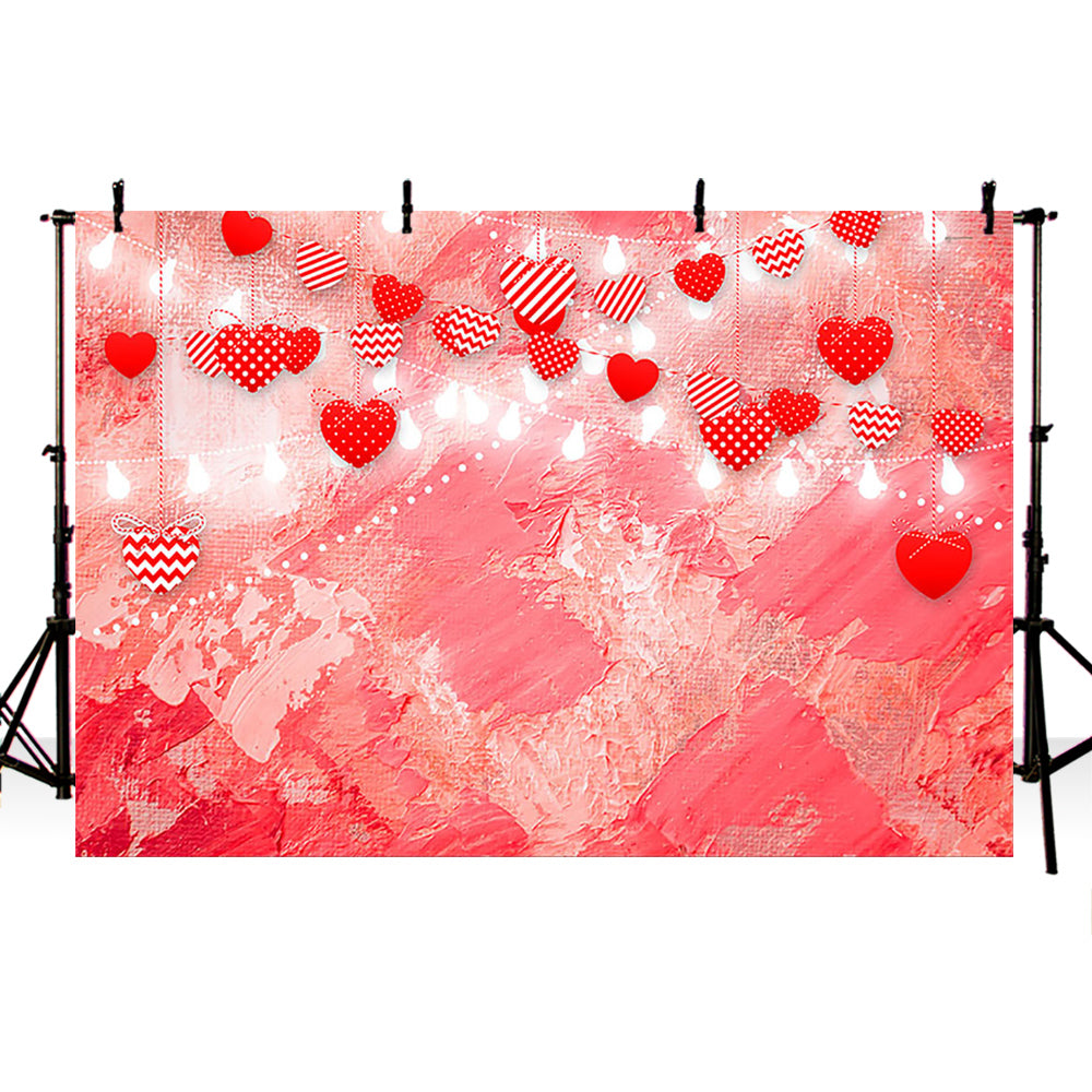 Valentine's backdrop for photography Red Heart Background for photo studio Glitter Bokeh Photocall Boda Back dorp Love Backdrops