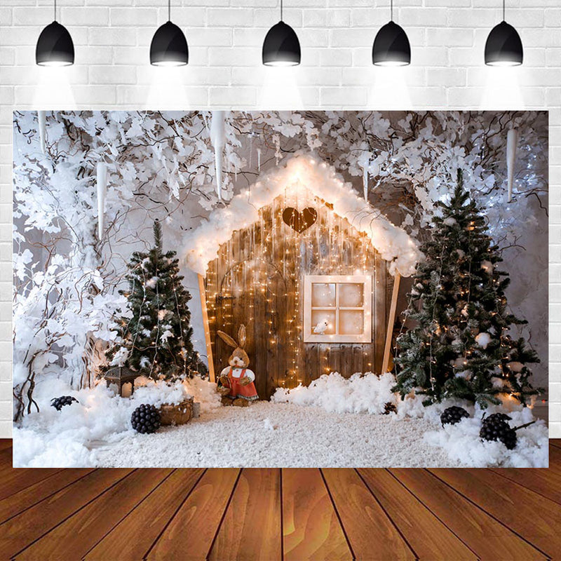 Hiver neige vinyle photographie décors noël toile de fond nouveau-né bébé fond photographique Photo Studio toile de fond accessoires Photo 