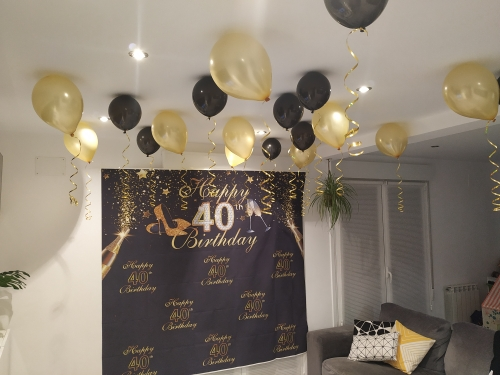 Vinyle photographie fond or noir paillettes femmes luxe dame 40th anniversaire fête talons hauts décor toile de fond Photo Studio 
