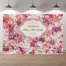 Customized Photography Backdrops Pink Rose Flower Custom Birthday Party Wedding Photo Background Studio Props