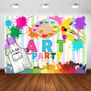 Watercolors Painting Party Backdrop Splatter Painting Art Party Photography Background Artsy Art Birthday Party Decoration Props