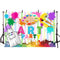 Aquarelles peinture fête toile de fond éclaboussures peinture Art fête photographie fond Artsy Art fête d'anniversaire décoration accessoires