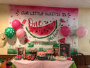 Watermelon Themed Girl First Birthday Photo Studio Background Pink Princess 1st One in a Melon Birthday Summer Fruit Party Decorations Banner Photography Backdrops for Dessert Table