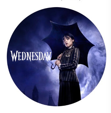 Wednesday Addams Round Backdrops Kids Birthday Party wednsday adamas redondo Circle Background Birthday Covers