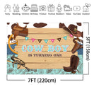 Arrière-plan de fête à thème occidental, fête d'anniversaire de Cowboy, arrière-plan rustique du Far West pour photographie, Studio de stand Photo