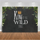 Wild One 1st Birthday Party Backdrop Animals Themed Photography Background Jungle Safari Baby Boy Photo Booth Banner Decorations