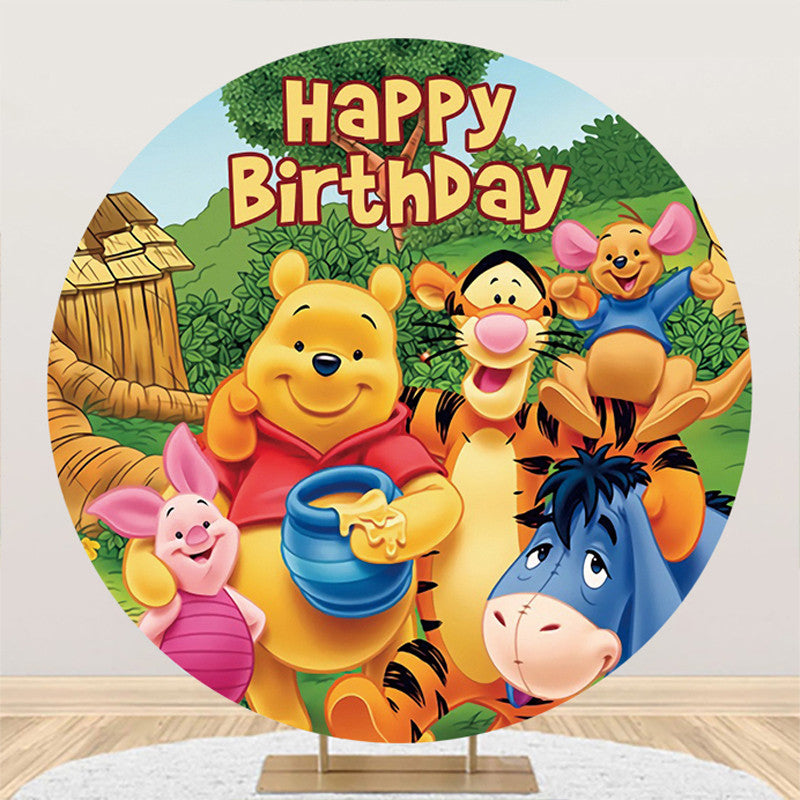 Winnie the Pooh Round Party Backdrops