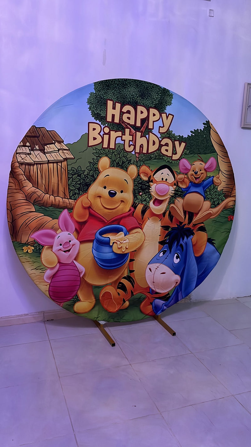 Winnie the Pooh Round Party Backdrops