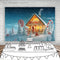 Winter House Christmas Backdrop for Photography Snowflake Background Kids Birthday Party New Year Party Decoration