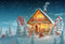 Fondo de Navidad para fotografía de casa de invierno, fondo de copo de nieve, decoración de fiesta de cumpleaños para niños, decoración de fiesta de año nuevo