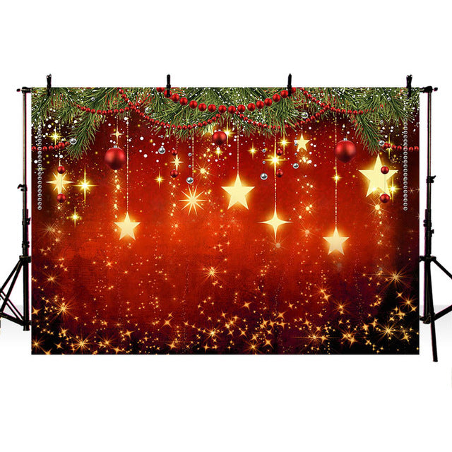 Winter New Year Christmas Backdrop Family Party Birthday Glitter Red Merry Xmas Decoration Photography Background Photo Booth