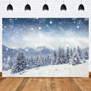 Fondo de fotografía de invierno sesión fotográfica escena de nieve de invierno foto de fondo para estudio fotográfico montaña gama Bokeh accesorios de Navidad