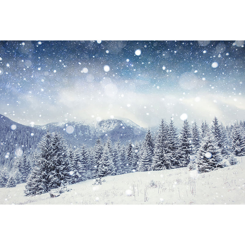 Toile de fond pour photographie d'hiver, scène de neige d'hiver, pour Studio Photo, chaîne de montagnes, accessoires de noël Bokeh