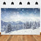 Winter Photography Backdrop Photocall Winter Snow Scene Photo Background for Photo Studio Mountain Range Bokeh Christmas Props