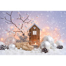 Winter Snow Backdrop for Photography Photocall Christmas Snowflake Wood House Background Christmas Gifts Balls Newborn Portrait