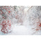 Winter Snow Portrait Backdrop for Photography Christmas Forest Background for Photo Studio Children Kids Photoshoot Props Banner