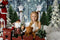 Winter Snow Scene Backdrop for Photography Pine Tree Forest Glitter Light Photo Background Children Kids Birthday Portrait Photo