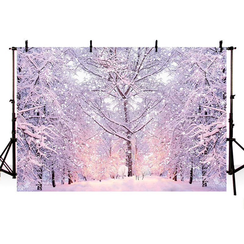 Winter Snow Scenery Photography Backdrop Newborn Kid Children Portrait Forest Photo Background Studio Photocall