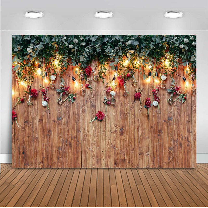 Wood floor backdrop for photography Valentine's Day background for photo booth studio portrait head shoot wedding photocall