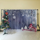 Christmas Backdrop Wood Board Winter Tree Snow Branch Snowman Reindeer Photography Background For Photo Studio Photo Backdrops