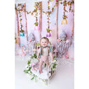 Fondo de fotografía de retrato de princesa dulce, cuento de hadas del bosque, fantasía, pastel de cumpleaños para niños recién nacidos, sesión fotográfica