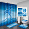 Blue Ocean Print Shower Curtain Set Bathroom Bathing Screen Anti-slip Toilet Lid Cover Carpet Rugs Home Decor