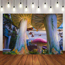 Big Mushroom Butterfly background for photography studio home party decor photo backdrop video