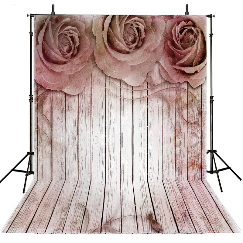 wood flowers backdrop baby floral photo background for photography kids photo background vinyl