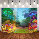 Aquarium backdrop cartoon mushroom background for photography ocean party decor photo background vinyl